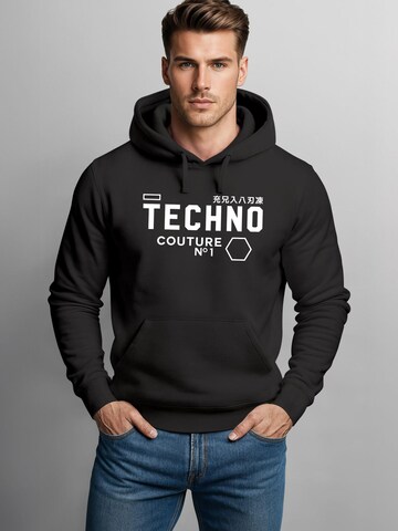 Neverless Sweatshirt 'Techno Couture' in Black