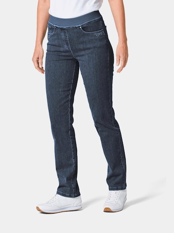 Goldner Regular Jeans 'Louisa' in Blauw: voorkant