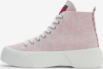 Tommy Jeans Sneakers hoog in Roze: voorkant
