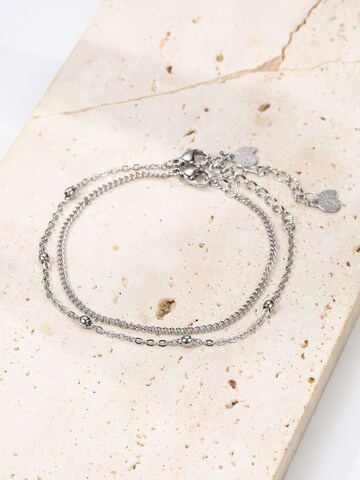 Hey Happiness Armband 'Fine Duo' i silver