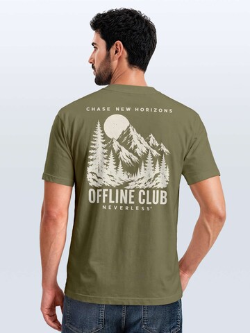Neverless Shirt 'Offline Club' in Green: front