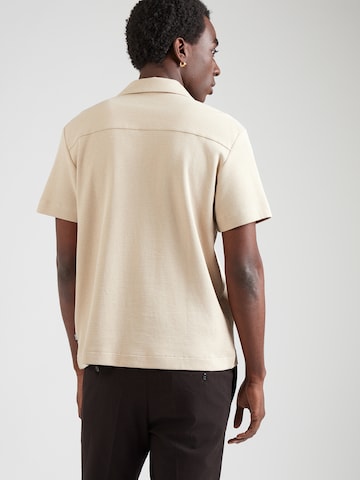 bēšs BOSS Standarta piegriezums Krekls 'C-Pasini 47'