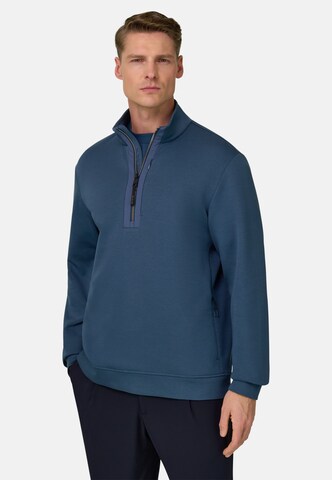 Sweat-shirt Boggi Milano en bleu : devant