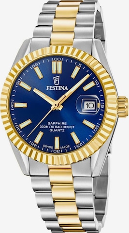 FESTINA Analogové hodinky 'Date watch Classics Swiss Made' – modrá: přední strana