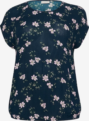 KAFFE CURVE Blus 'Lokana' i blå: framsida