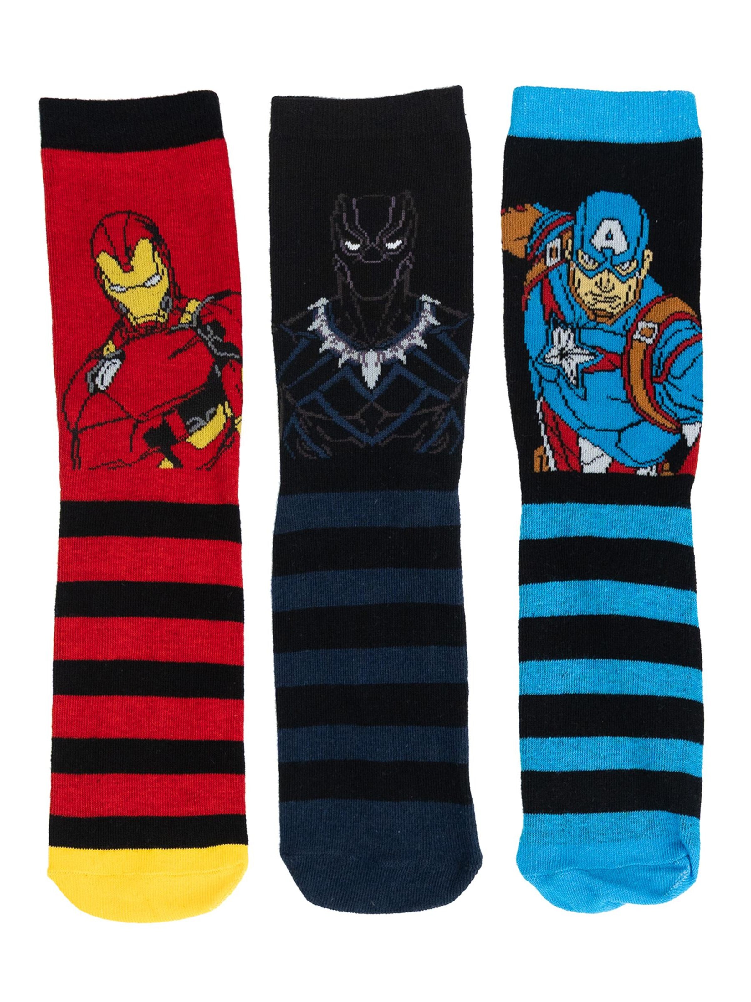 Marvel Avengers Socken 'Iron Man, Captain America, Hulk'‌‌‌‌‌‌‌‌‌ in Mischfarben
