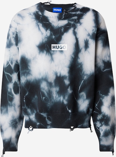 HUGO Pulover 'Sestroy' u cijan plava / svijetloplava / crna / bijela, Pregled proizvoda