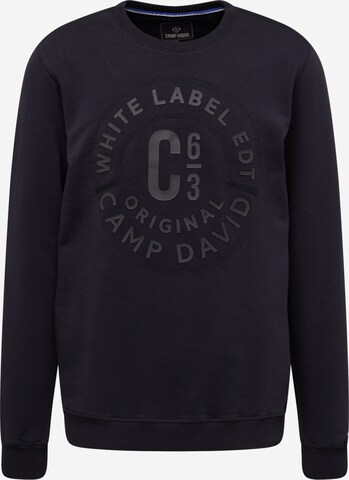 CAMP DAVID Sweatshirt i svart: framsida