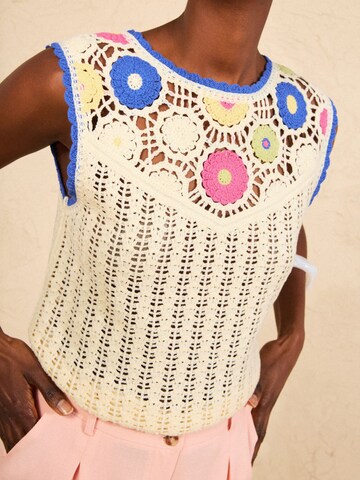 love & roses Gebreide top in Beige