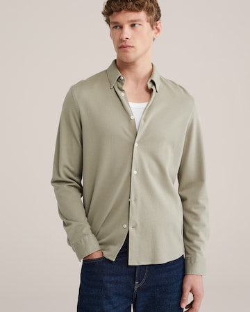 WE Fashion Rovný strih Košeľa - Zelená: predná strana