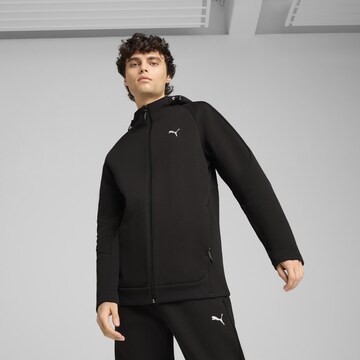 PUMA Sportsweatjacke 'Evostripe' in Schwarz