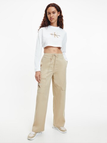 Calvin Klein Jeans Loose fit Cargo trousers in Beige