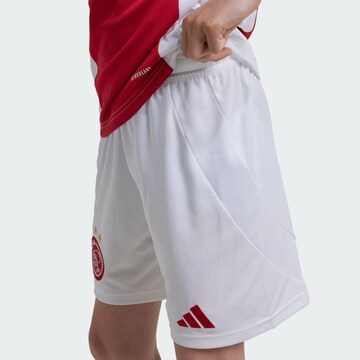 Regular Pantalon de sport 'Ajax Amsterdam 24/25 Home' ADIDAS PERFORMANCE en blanc