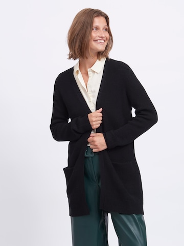 VILA Knit Cardigan in Black: front