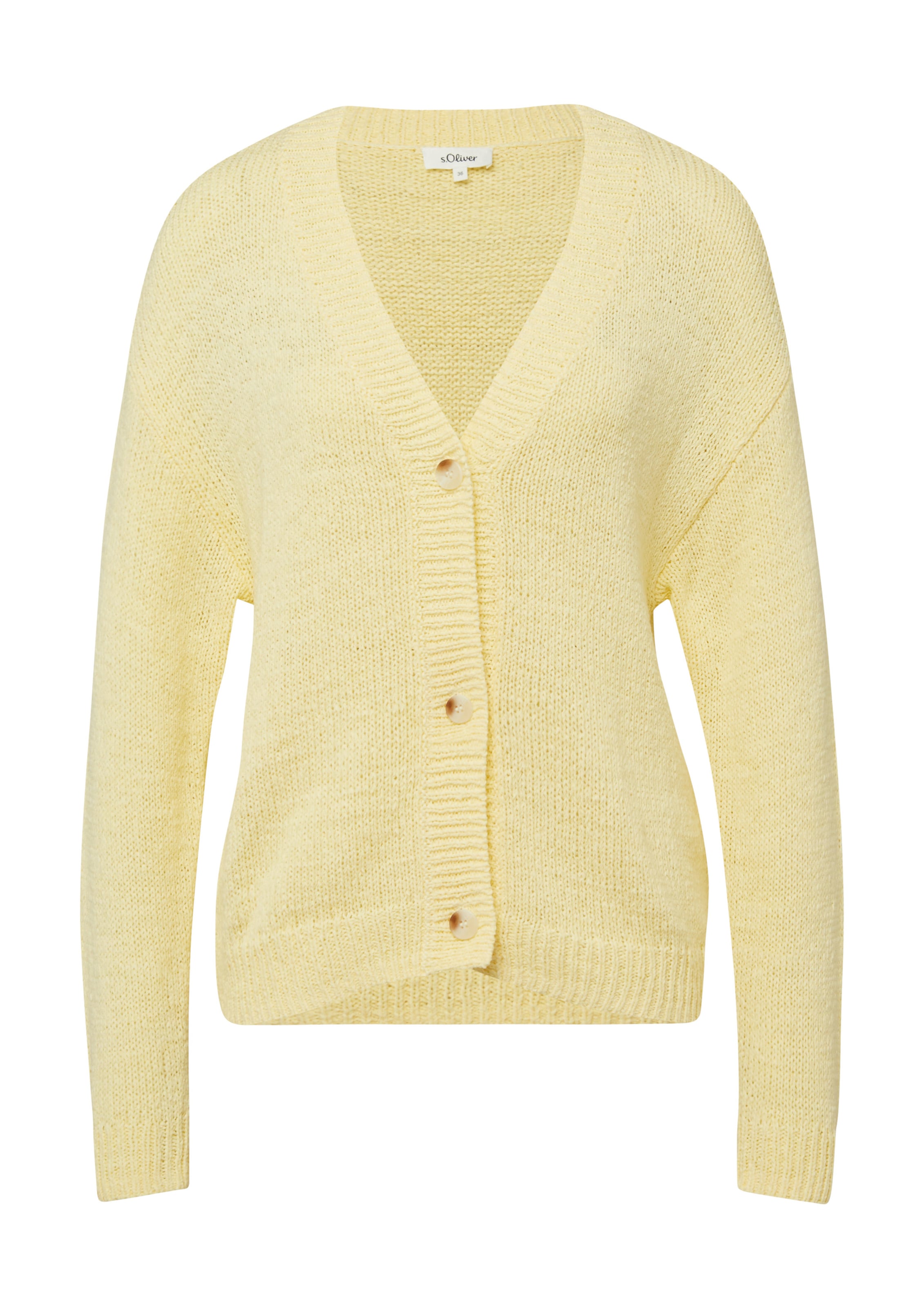 s.Oliver Strickjacke in Gelb: Vorderseite