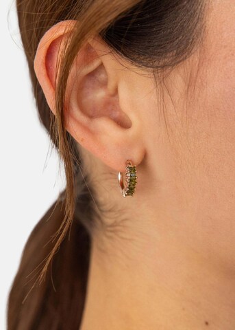 Orecchini 'Green Love' di PURELEI in oro: frontale