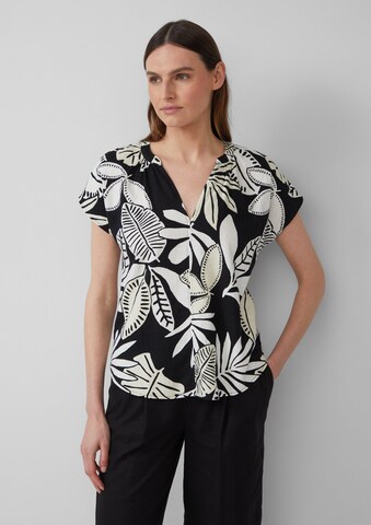 s.Oliver Bluse in Schwarz: Vorderseite