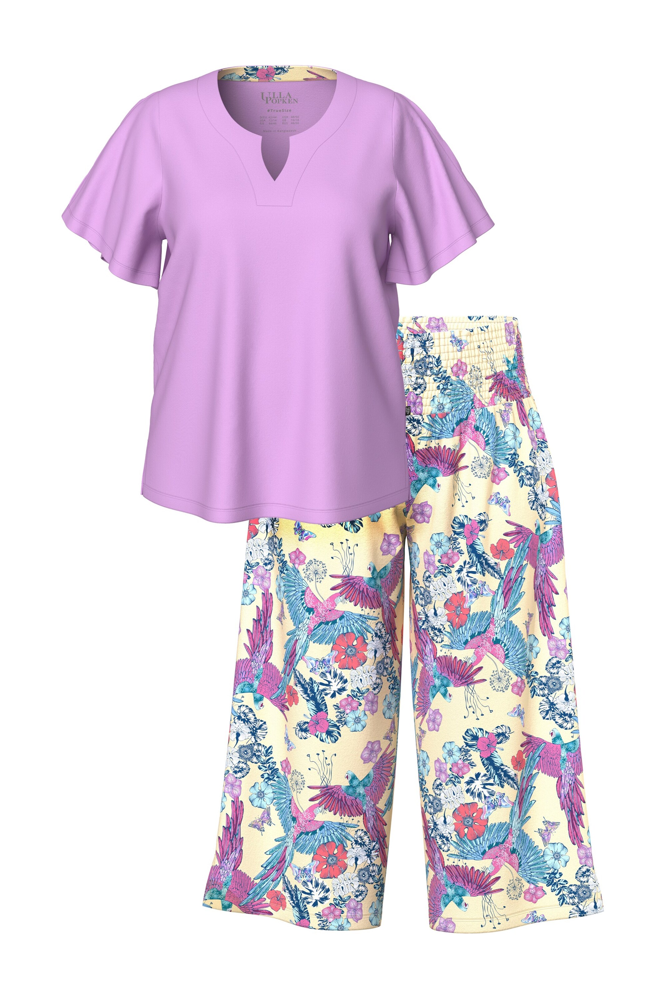 Ulla Popken Pyjama in Lila: Vorderseite