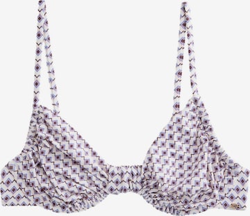 Next Tričkové Bikinový top - Béžová: predná strana