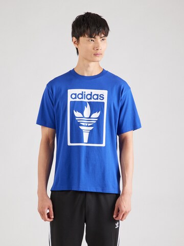 ADIDAS ORIGINALSMajica 'Trefoil Torch' - plava boja: prednji dio