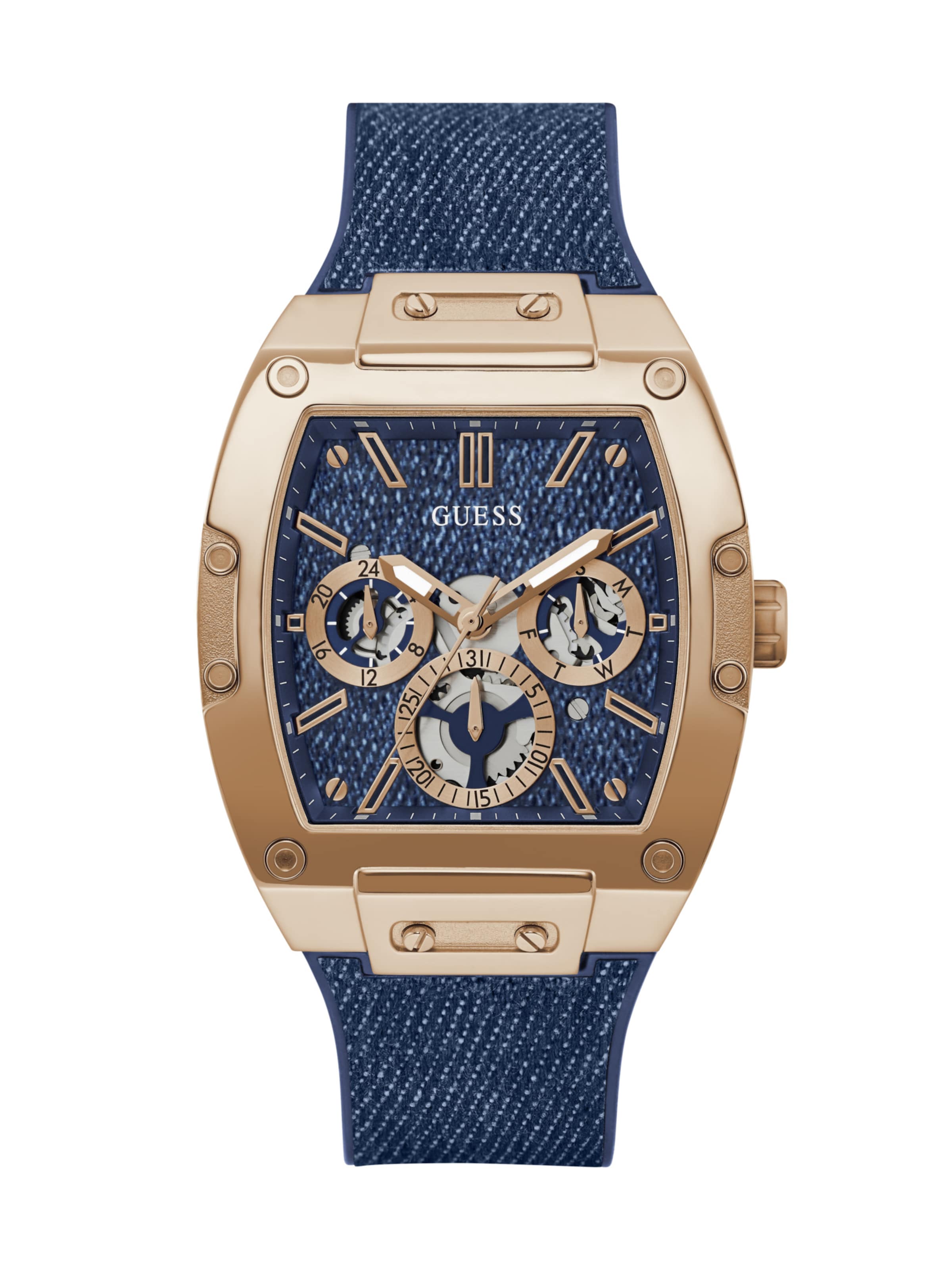 GUESS Uhr 'Phoenix' in Blau: Vorderseite