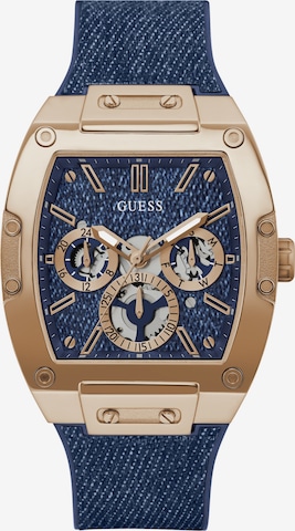 Montre à affichage analogique 'Phoenix' GUESS en bleu : devant