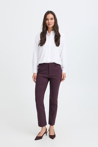 Coupe slim Pantalon b.young en marron