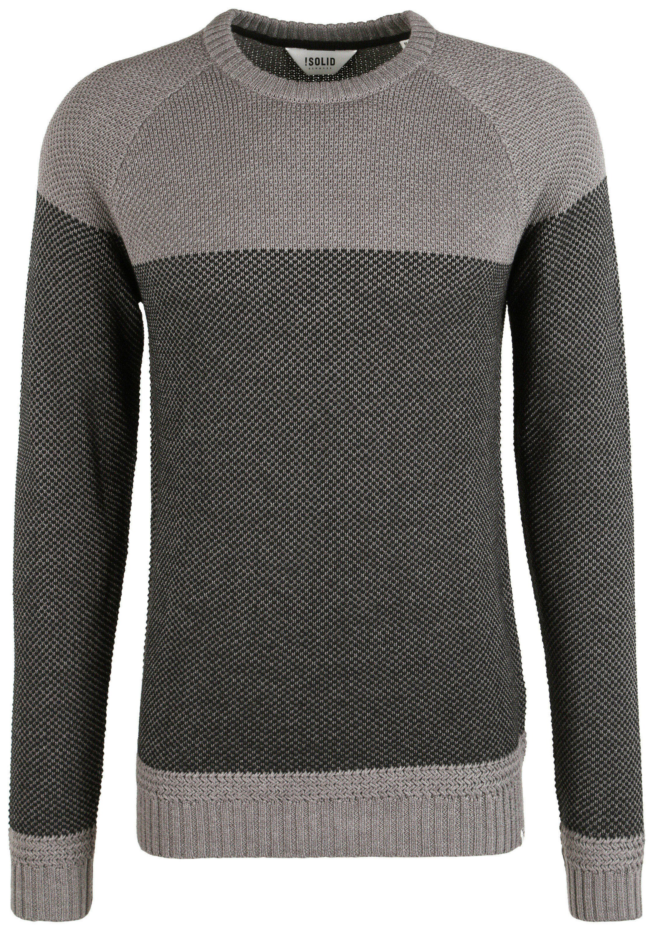 !Solid Sweater 'Rapel' in Grey: front