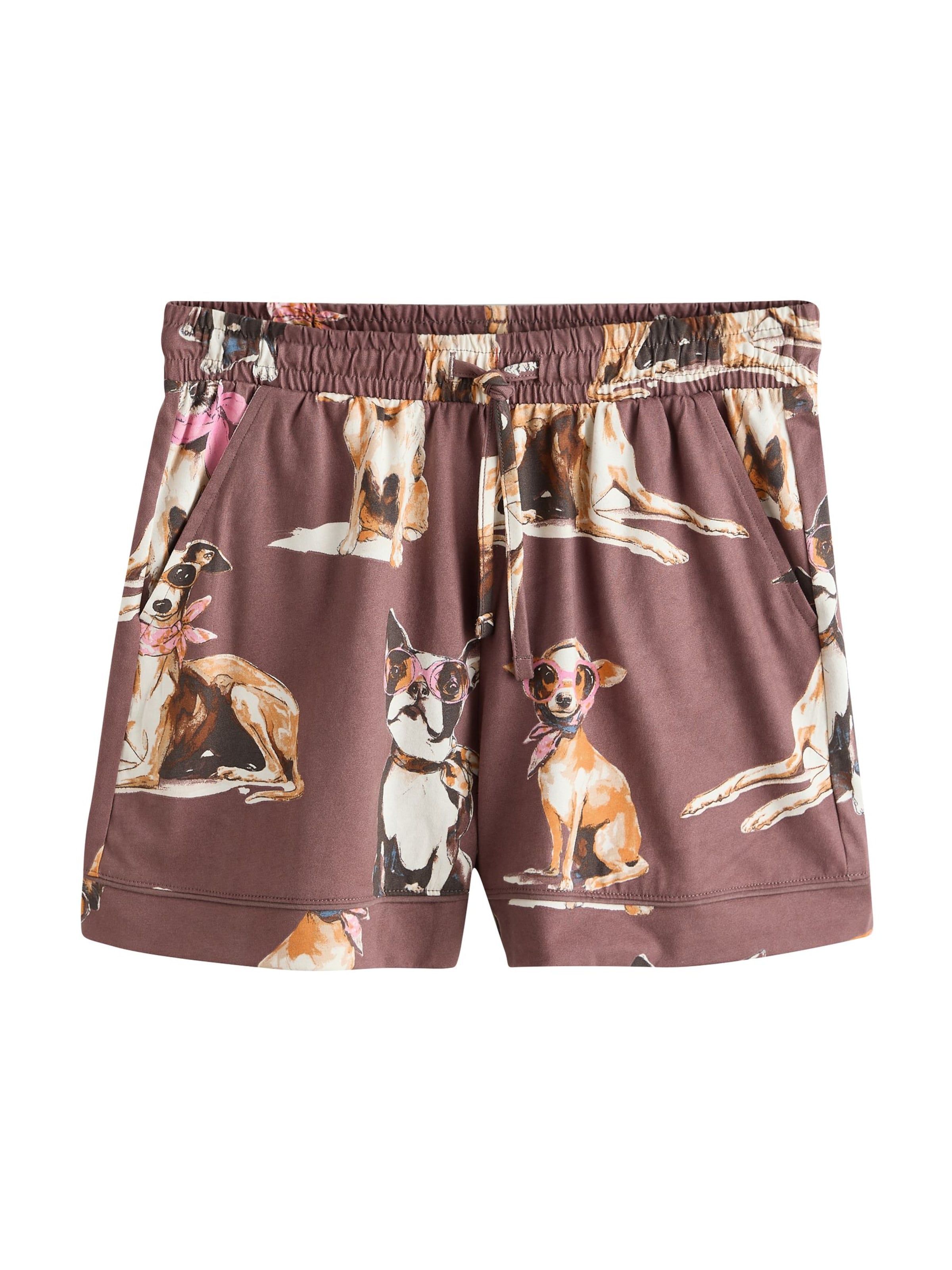 Next - Pijama de pantalón corto en marrón