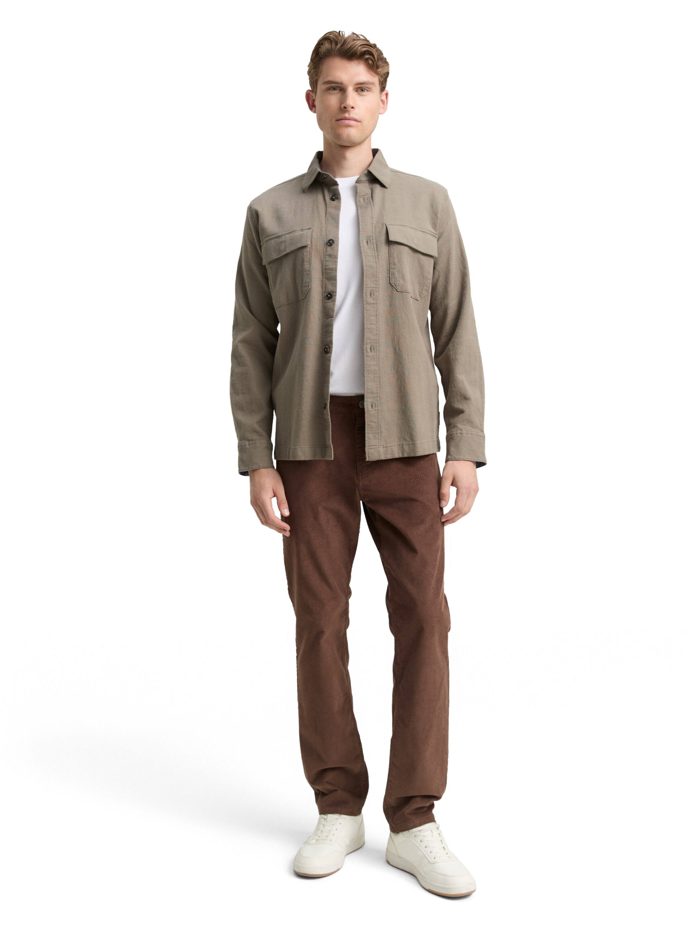 TOM TAILOR Regular Chino Pants 'Marvin' in Brown