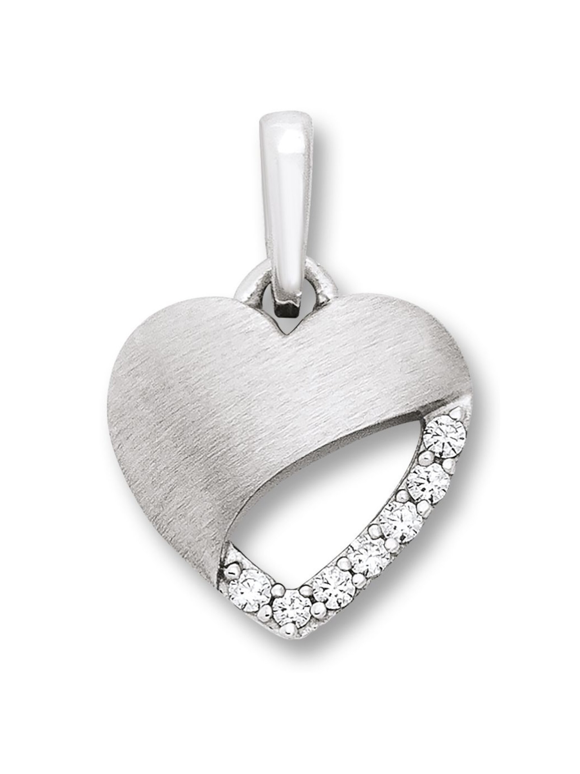 ONE ELEMENT Anhänger 'Herz' in Silber: Vorderseite
