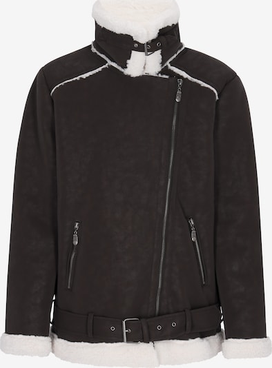 DreiMaster Vintage Winterjacke in dunkelbraun / weiß, Produktansicht