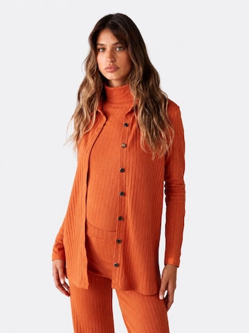 Ethiquet Knit Cardigan in Red