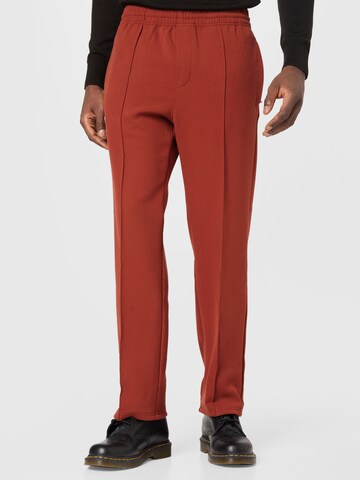 Regular Pantalon 'Ken' WEEKDAY en marron : devant