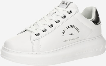 balts Karl Lagerfeld Zemie brīvā laika apavi: no priekšpuses