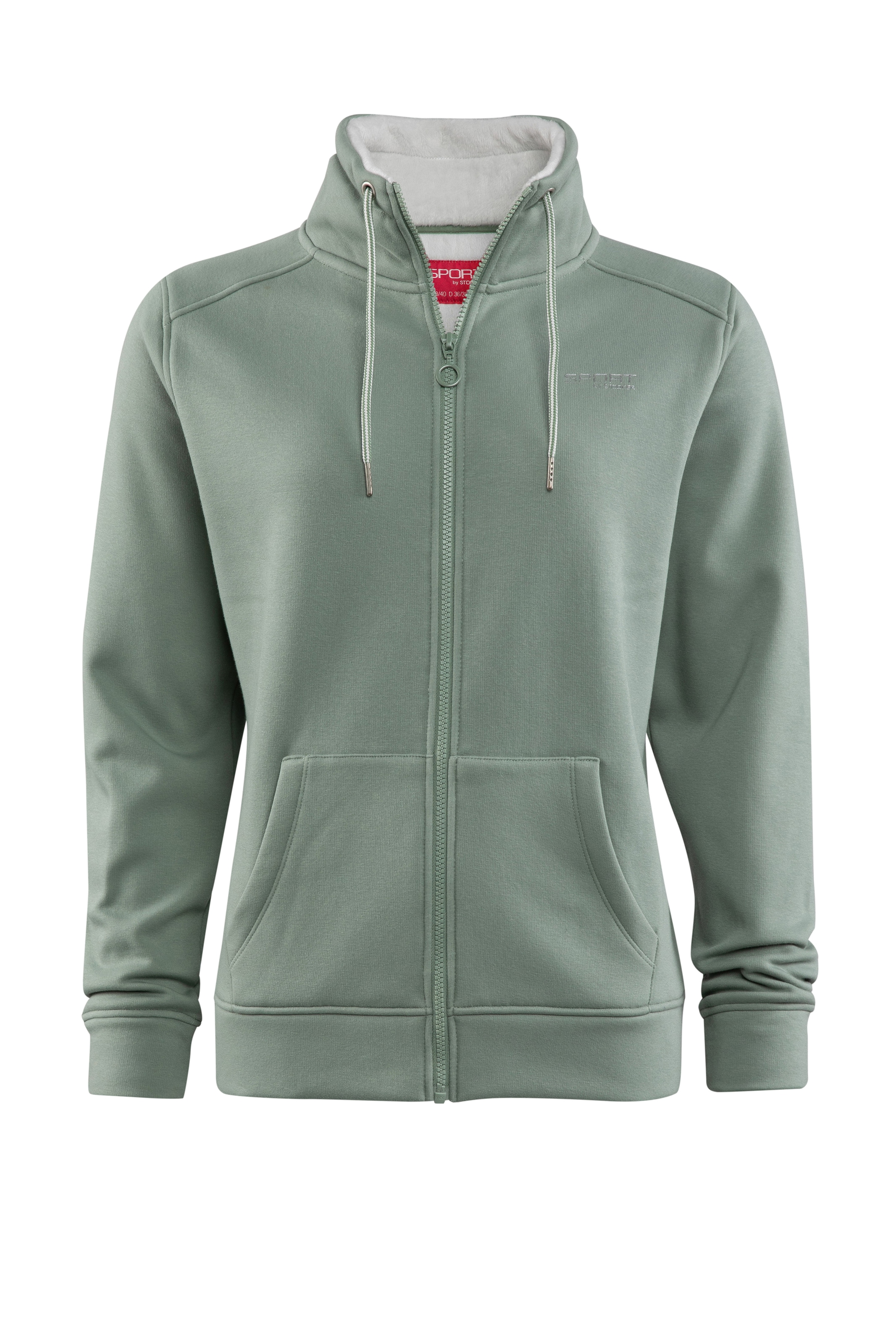 STOOKER WOMEN Zip-Up Hoodie 'Jane' in Green: front