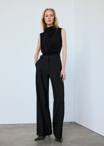 MANGO Top 'CARMEN' | črna barva