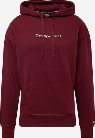 Sweat-shirt Tommy Jeans en rouge : devant