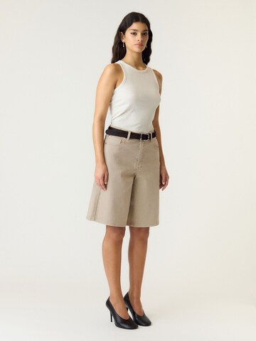 YAS Regular Pants in Beige