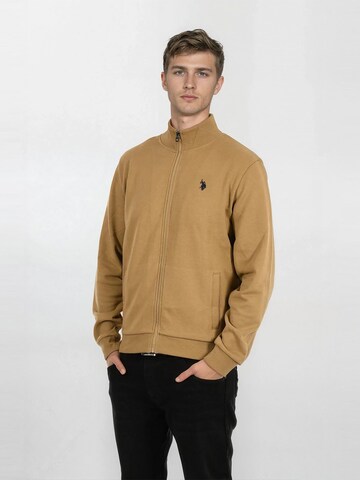 U.S. POLO ASSN. Sweatvest in Groen: voorkant