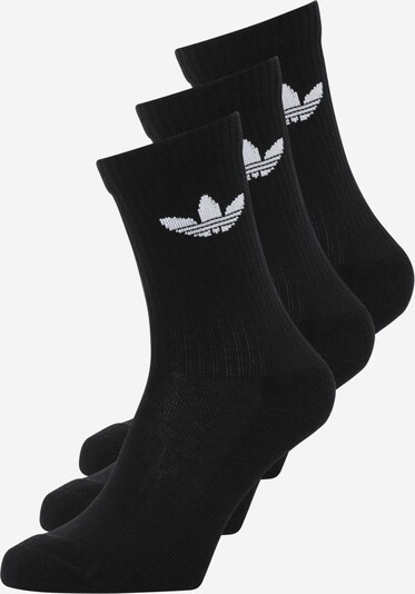 ADIDAS ORIGINALS Chaussettes 'Trefoil Cushion Crew ' en noir / blanc, Vue avec produit