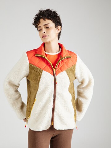The Jogg Concept Fleece jas 'BERRI' in Wit: voorkant