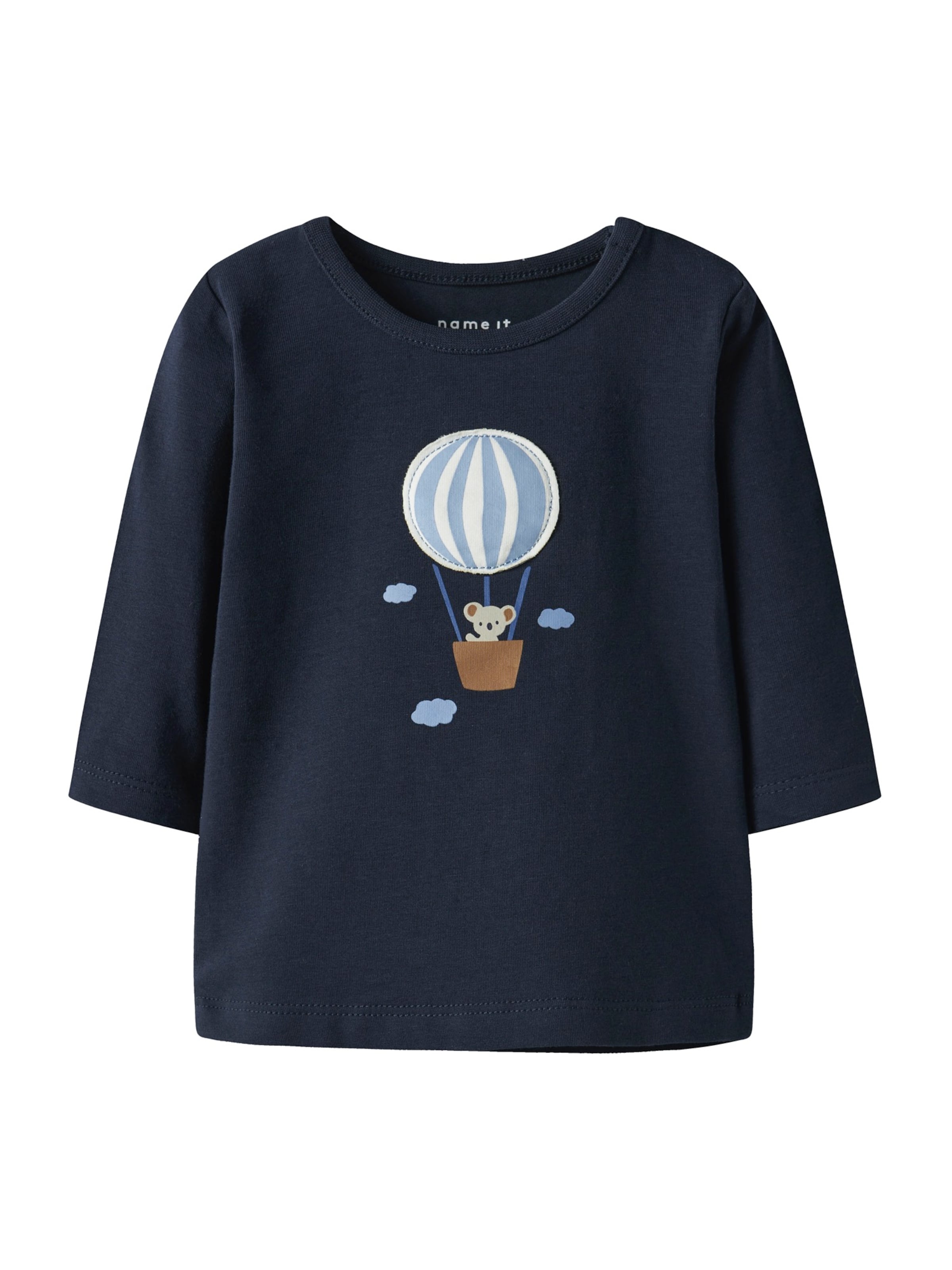 Maglietta 'NBMBENT' NAME IT di colore blu chiaro / blu scuro / marrone / bianco, Visualizzazione prodotti