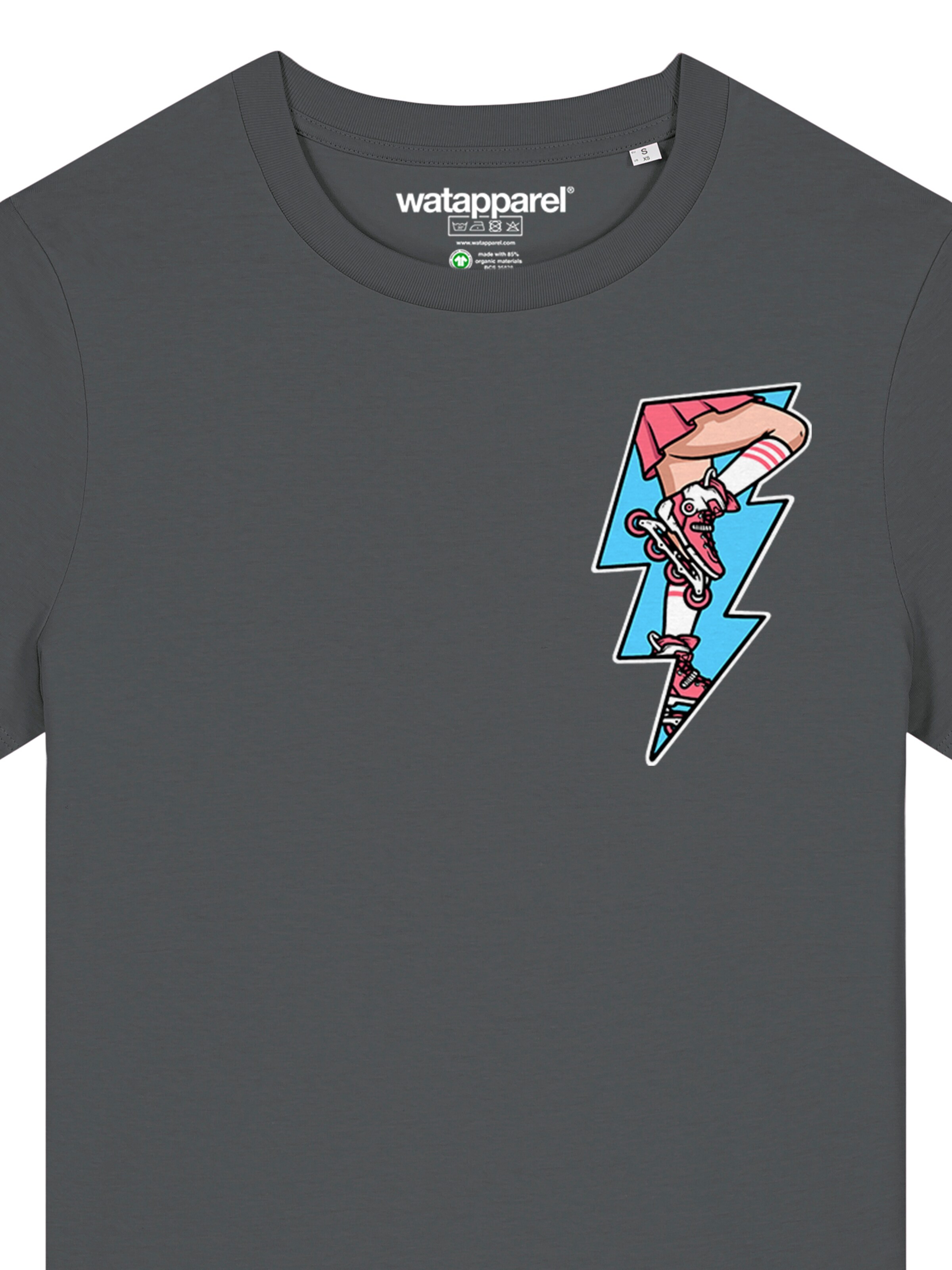 Maglietta ' Rollerskates ' di Watapparel in grigio