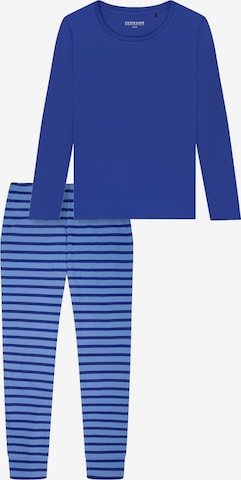 SCHIESSER - Pijama 'Casual Essentials' en azul: frente