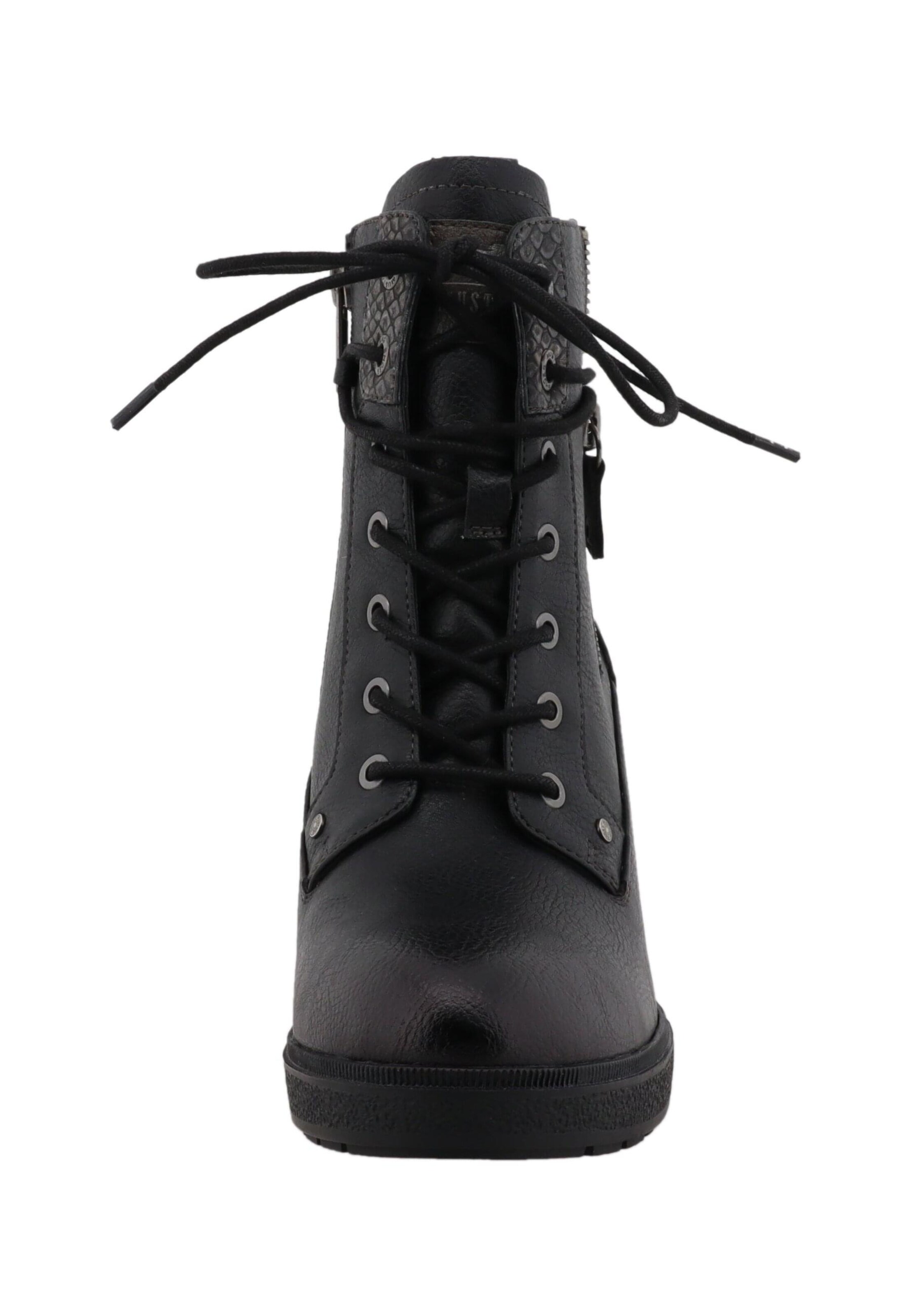 MUSTANG Ботинки на шнуровке 'Nana' в Черный