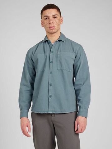 Springfield Comfort fit Button Up Shirt in Blue: front