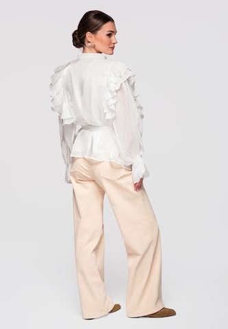 Ombre Blouse in White