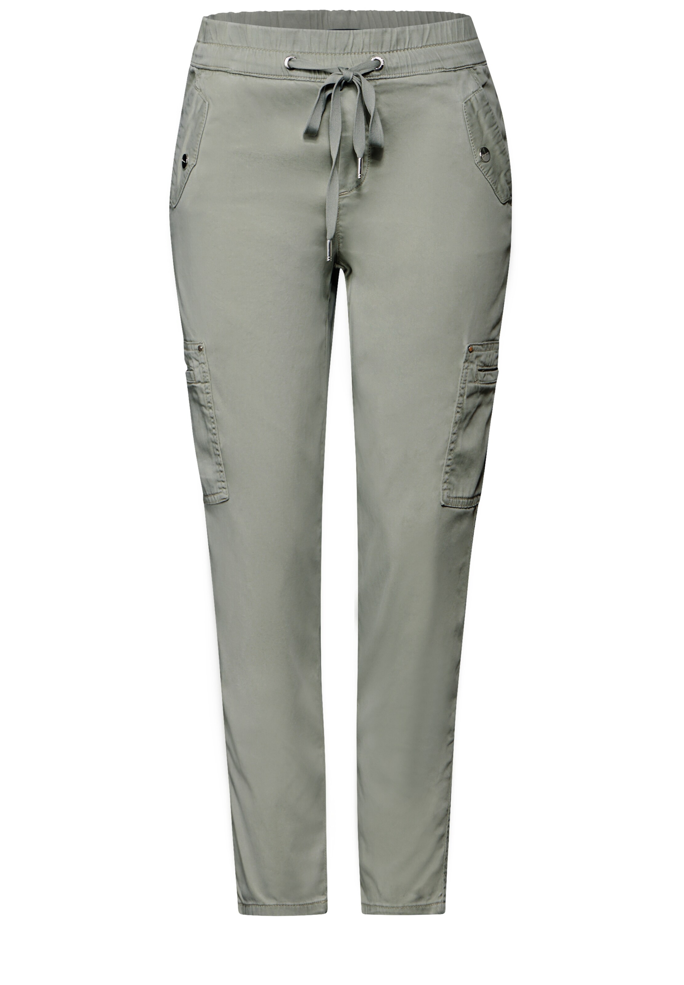 STREET ONE Cargo Pants in Green: front