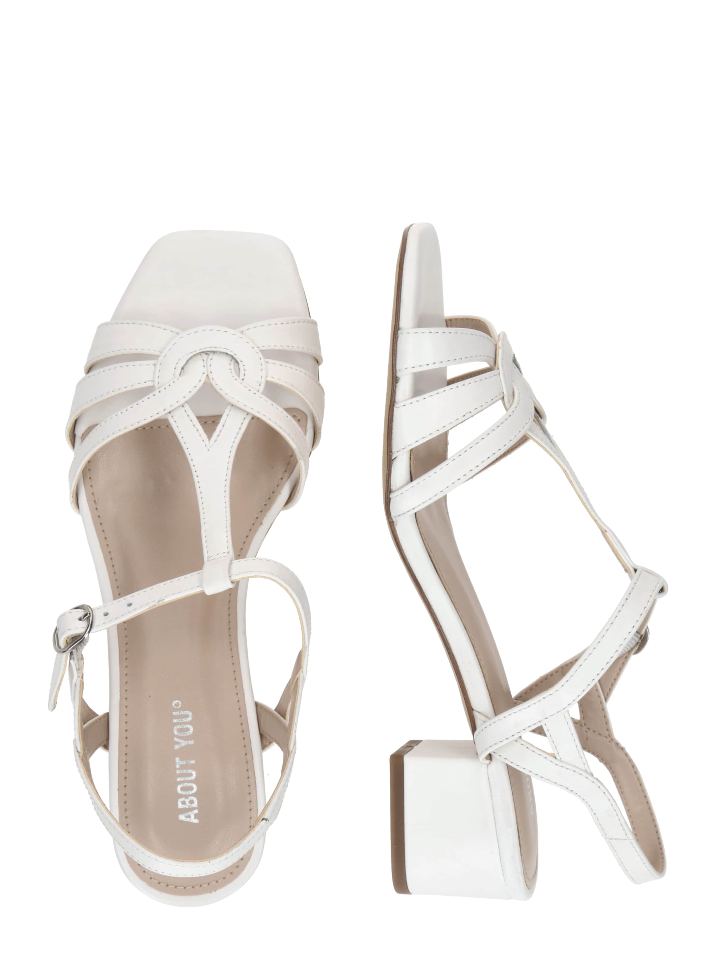 ABOUT YOU - Sandálias com tiras 'Lenia' em branco